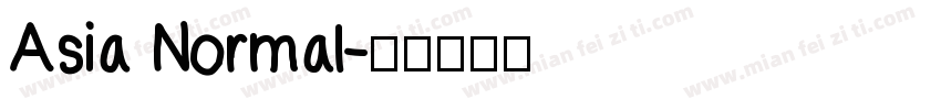 Asia Normal字体转换